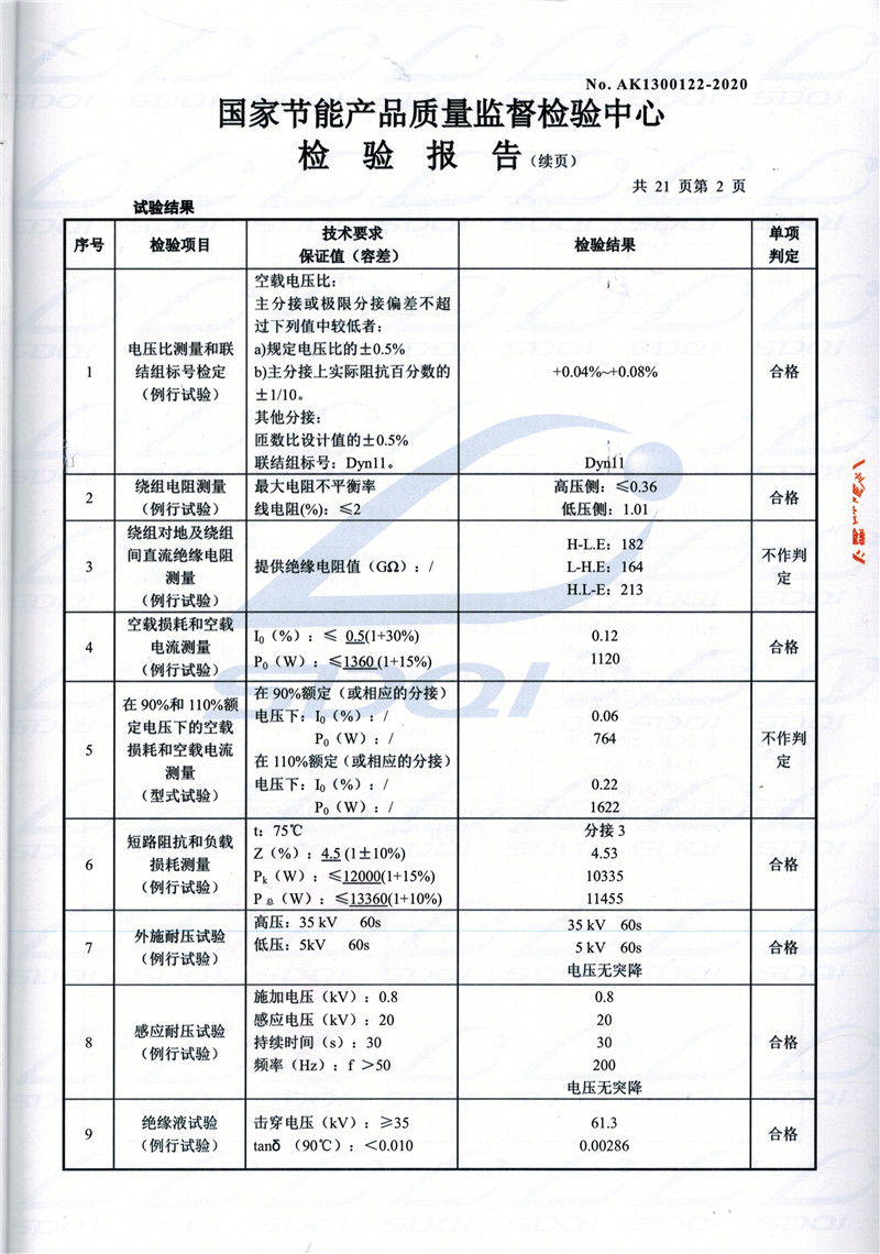 高低压试验报告-S11-1250鄯善鄯善鄯善油浸式变压器-2.jpg